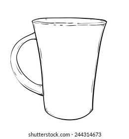 Vector sketch illustration of cup