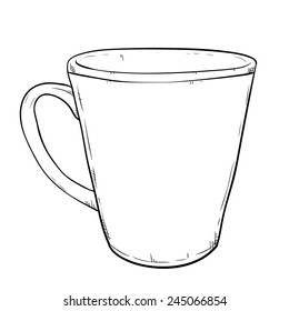 Vector sketch illustration of cup
