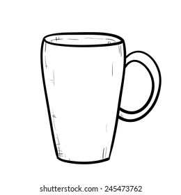 Vector sketch illustration of cup