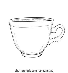 Vector sketch illustration of cup