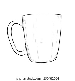 Vector sketch illustration of cup