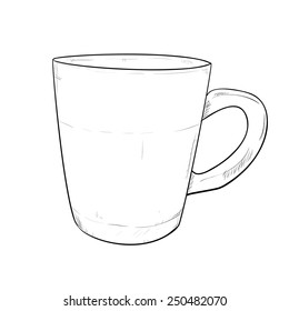 Vector sketch illustration of cup