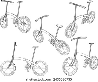 Vektor-Skizze Illustration Design von Attraktion Fahrrad für Balance