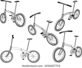 Vektor-Skizze Illustration Design von Attraktion Fahrrad für Balance