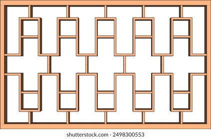 Diseño de ilustración de boceto de Vector, Imagen de silueta de patrón de fondo étnico vintage clásico