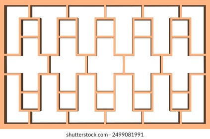 Diseño de ilustración de boceto de Vector, Imagen de silueta de patrón de fondo étnico vintage clásico