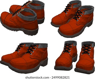 Vector sketch illustration design of men's project safety sneakers sandals for walking and working