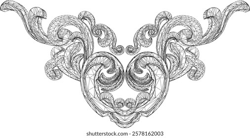 Vector sketch illustration design ornament frame background pattern classic vintage ethnic traditional 