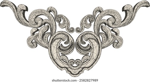 Vector sketch illustration design ornament frame background pattern classic vintage ethnic traditional 