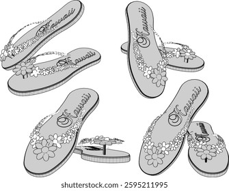 vector sketch illustration design of sandal shoes with for fashion women career going party 