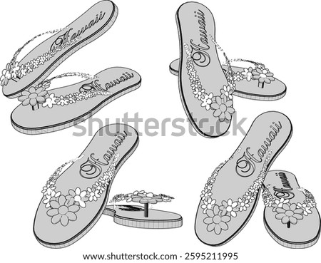 vector sketch illustration design of sandal shoes with for fashion women career going party 