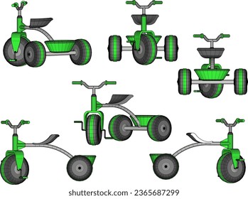 Vector sketch illustration of doll design