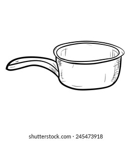 Vector sketch illustration of doodle bucket