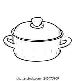 Vector sketch illustration of doodle pan