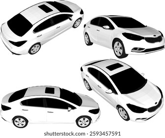 vector sketch illustration of family car vehicle design for city travel 