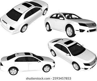 vector sketch illustration of family car vehicle design for city travel