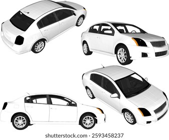 vector sketch illustration of family car vehicle design for city travel