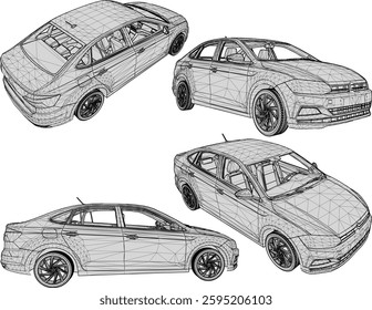 vector sketch illustration of family car vehicle design for city travel