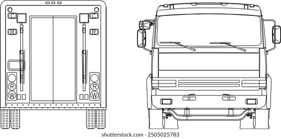 Vector sketch illustration of fast unit fire engine vehicle design silhouette drawing