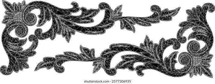 Vector sketch illustration of floral ornament design background pattern classic vintage ethnic traditional 