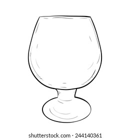 Vector sketch illustration of glass