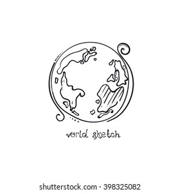vector sketch illustration - globe