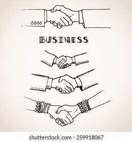 Hand Drawn Handshake - Vectorjunky - Free Vectors, Icons, Logos and More