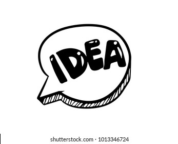 vector sketch illustration idea chat box