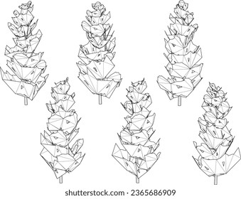Dibujo vectorial ilustración de diseño de dibujos animados minimalistas de árbol de poli bajo para dibujo de diseñador