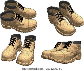 Vector sketch illustration of men's sneaker sandal design for walking and sports