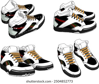 Vector sketch illustration of men's sneaker sandal design for walking