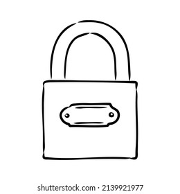 ilustración de esbozo vectorial - ilustración del vector padlock