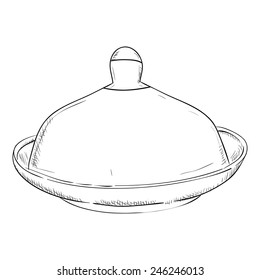 Vector sketch illustration of pan