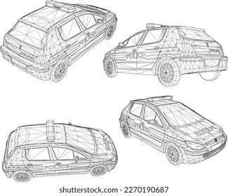 Vektorgrafik eines Polizeiautos