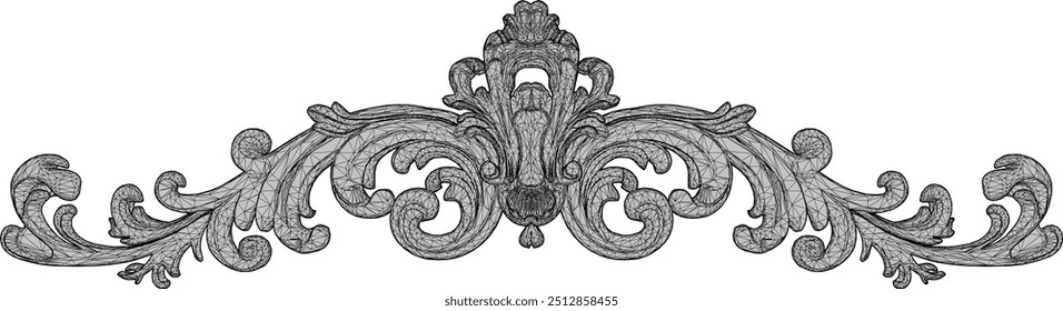 Vetor esboço ilustração silhueta design imagem ornamento mandala floral clássico vintage étnico tradicional