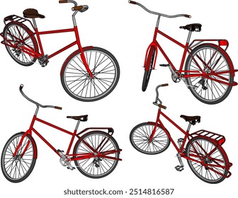 Vetor esboço ilustração silhueta design imagem de bicicleta vintage retro clássico