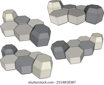 Vector sketch illustration silhouette design image of modern minimalist sofa furniture for room interior