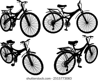 Vector sketch illustration silhouette design image of modern classic vintage ethnic modified drag racing bike with big wheels