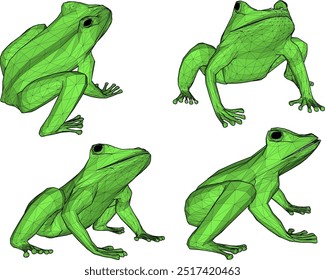 Vektorskizze Illustration Silhouette Design Bild eines Amphibien Tier Frosch ist in Bereitschaft, um nach Nahrung zu suchen