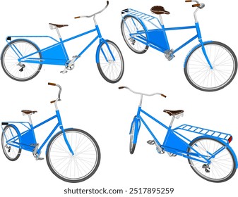 Vector sketch illustration silhouette design image of classic vintage retro style modified bicycle