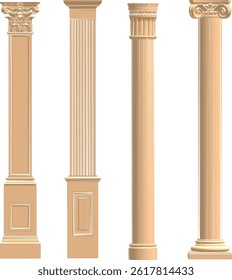 vector sketch illustration silhouette design pillar column building classic vintage ethnic roman greek