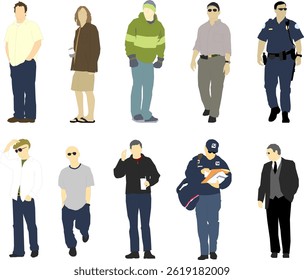 vector sketch illustration silhouette design image ornament decoration human with various activities in a relaxing pose