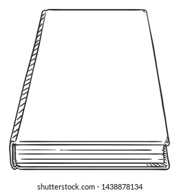 Vector Sketch Illustration - Single Hardcover Book