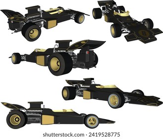 Vektorgrafik-Illustration der Sonderformel Rennwagen-Design