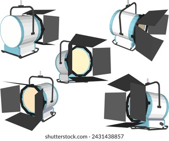 Vector sketch illustration of spotlight design for concert stage performance