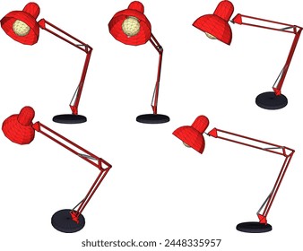 Vector sketch illustration of a study lamp design to be placed on a bedroom table