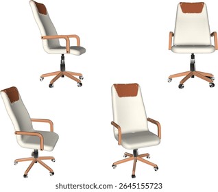 vector sketch illustration of swivel work chair design for office employee sitting