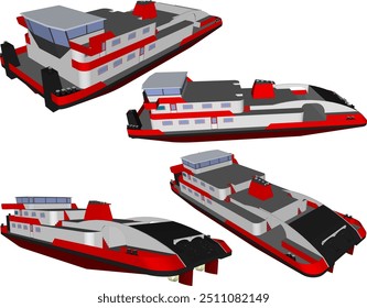 Ilustración de boceto de Vector de diseño de crucero de viaje para viaje turístico