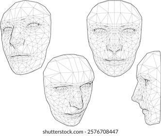 vector sketch of interior decoration design for a plain face mask without expression