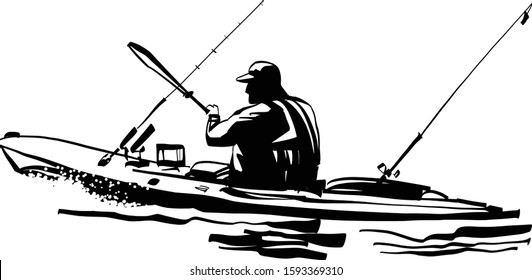 Free Free Kayak Fishing Svg 863 SVG PNG EPS DXF File